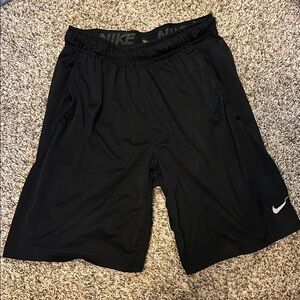 Nike Black Athletic Shorts with Elastic Waistband